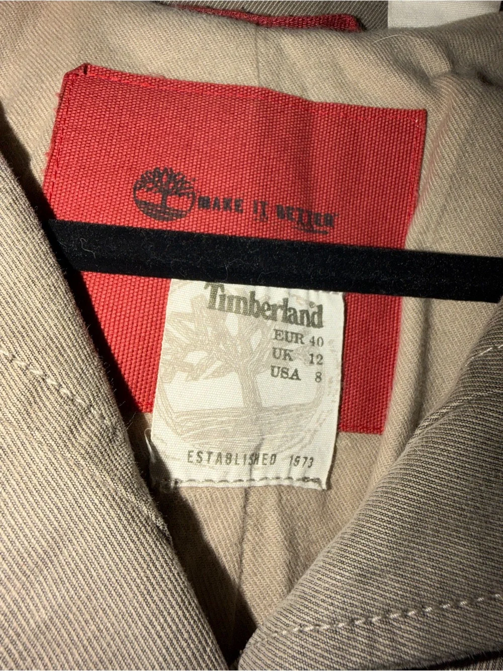 Timberland Khaki Trench Coat | Women’s Size 8 | Belted Utility Jacket
